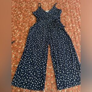 Navy and white jumpsuit, size L